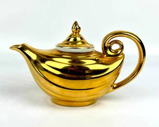 #164 • Hall Pottery Golden Glo Aladdin Teapot

