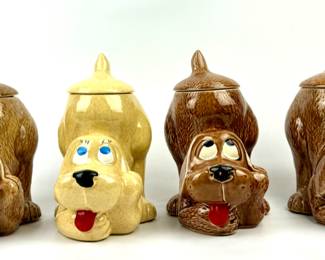 #264 • McCoy Hound Dog Cookie Jars - Four Jars
