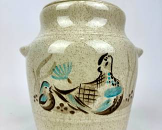 #5 • Red Wing Pottery Bob White Pattern Cookie Jar
