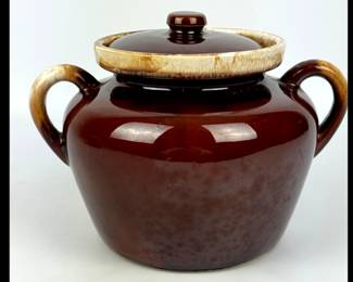 #61 • McCoy Pottery Brown Drip Cookie Jar #342
