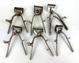 #168 • Vintage Hair Clippers Lot of 6 Various Manufacturers
