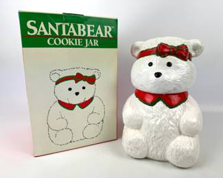 #179 • Miss Santa Bear Cookie Jar from Dayton Hudson Corp. - 1987
