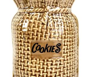 #100 • McCoy Porcelain Burlap Sack Cookie Jar
