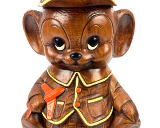 #38 • Treasure Craft Mouse with Airplane Cookie Jar
