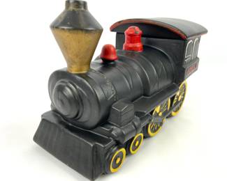 #12 • McCoy Pottery Black Train Engine Cookie Jar

