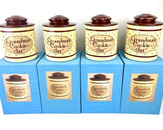 #126 • Monmouth Stoneware "Grandma's Cookie Jar" - Set of 4
