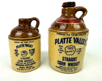 #187 • McCormick Platte Valley Corn Whiskey Jugs - 2 Sizes
