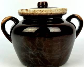 #63 • McCoy Pottery Brown Drip Cookie Jar #342 3
