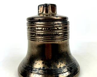 #214 • McCoy Bronze Pottery Liberty Bell Cookie Jar
