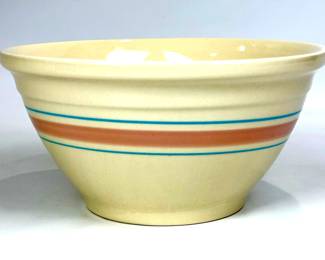 #84 • McCoy Mixing Bowl with Pink & Blue Stripes - #10
