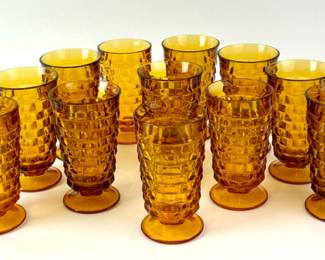 #101 • Amber Whitehall Iced Tea Glasses - Set of 12
