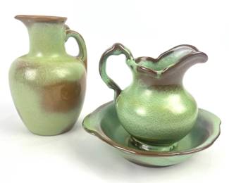 #239 • Frankoma MCM Art Pottery Pitcher And Pitcher and Bowl Set
