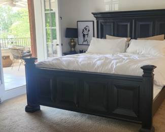 King bed frame and mattress/boxspring
