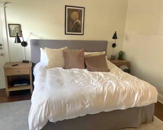 King bed frame with Mattress and box spring