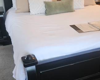 King bed frame and mattress 