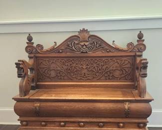 4-foot Hand carved chest