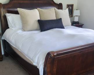 King bed frame with mattress/box spring