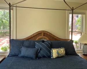 Headboard and cushion assortment detail