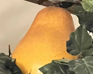 Large decorative hand painted pear