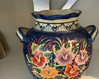large vase hand painted