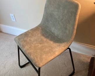 grey Suede side chair