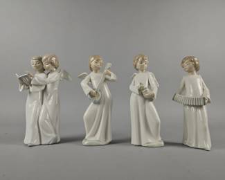 Lot 423 | 4 Vintage Lladro Nao Angels