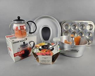 Lot 166 | New Bodum Teapot, Acea Vegetable Mill & More!