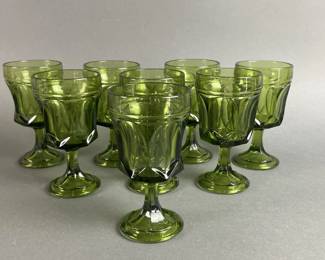 Lot 187 | Vintage Fairfield Avocado Green Glasses