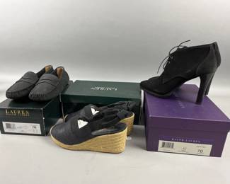 Lot 14 | 3 Pairs of Ralph Lauren Shoes Size 7B
