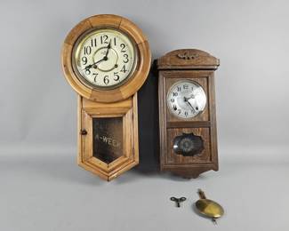 Lot 395 | Vintage D&A And Unmarked Wall Clocks