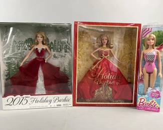 Lot 116 | 2014 & 2015 Holiday Barbies & Water Play Barbie