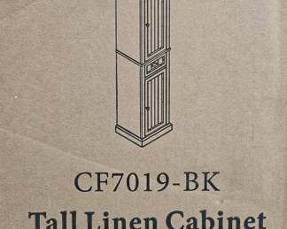 Lot 334 | New Crosley Black Tall Linen Cabinet