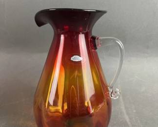 Lot 70 | Blenko Signed Amberina Pitcher