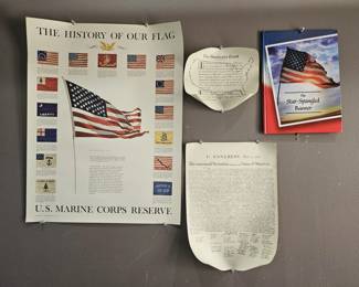 Lot 282 | Vintage U.S. Flag History Poster & More!