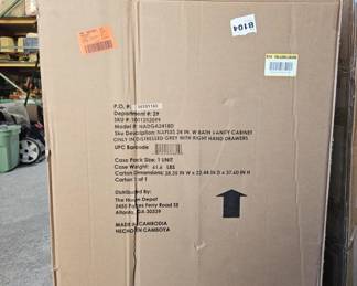 Lot 330 | New Naples 24" Grey Bath Vanity Cabinet