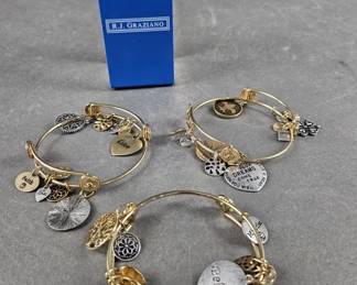 Lot 20 | RJ Graziano Charm Bracelets Gold Tone