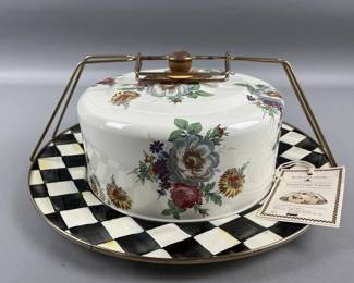Lot 149 | Vintage Mackenzie-Childs Enamel Cake Carrier