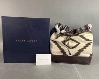 Lot 46 | New Ralph Lauren Wool & Leather Bag