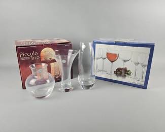 Lot 159 | Vintage Piccolo Trio Vases & Le Petit Café Goblets