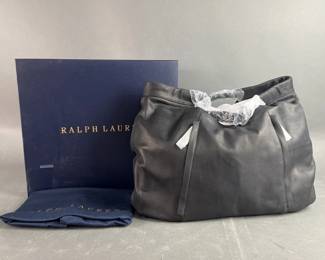 Lot 41 | New Ralph Lauren Black Hobo Bag