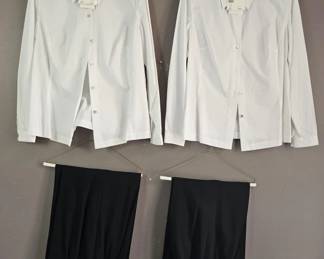 Lot 265 | New Vtg Liz Claiborne White Blouses & Blk Slacks