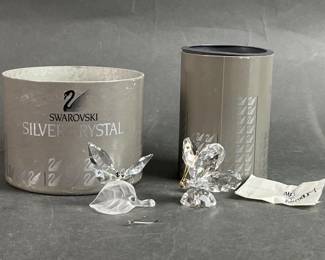 Lot 86 | 2 Swarovski Butterflies