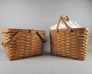 Lot 382 | Vintage Longaberger Picnic Basket, Basket & More!