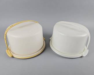 Lot 167 | 2 Vintage Tupperware Cake Carriers