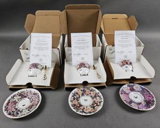 Lot 243 | Bradford Exchange "Circle of..." Teacups & Saucers