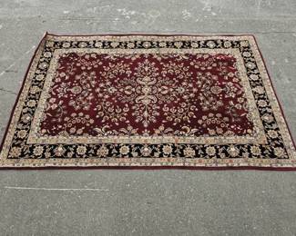 Lot 421 | Vintage Handmade Burgundy Wool Rug