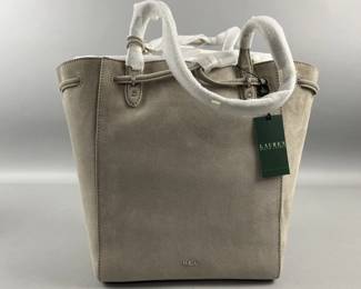 Lot 63 | Ralph Lauren Suede Bag New with Tags