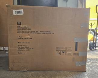 Lot 328 | New Wall Hung White Cultured Marble Top