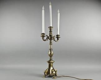 Lot 402 | Vintage Leviton Brass Electric Candelabra
