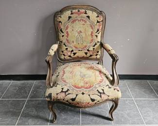 Lot 410 | Antique French Upholstered Arm Chair